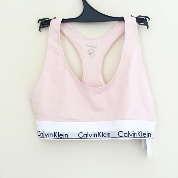 light pink calvin klein sports bra